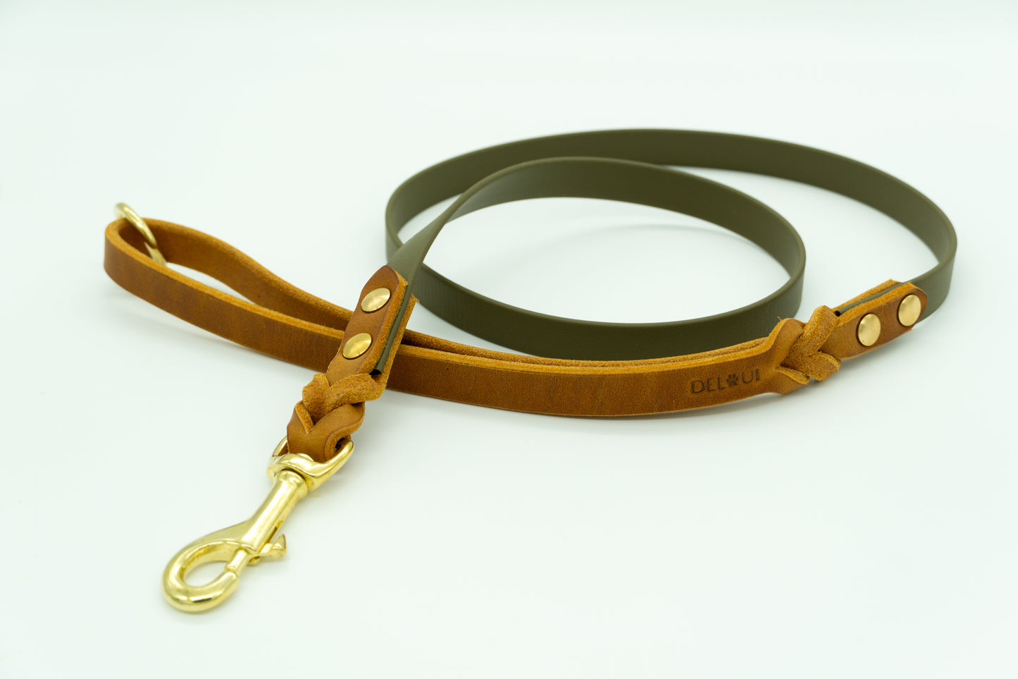 BIOTHANE® LEINE KURZFÜHRER MIT FETTLEDERHANDSCHLAUFE