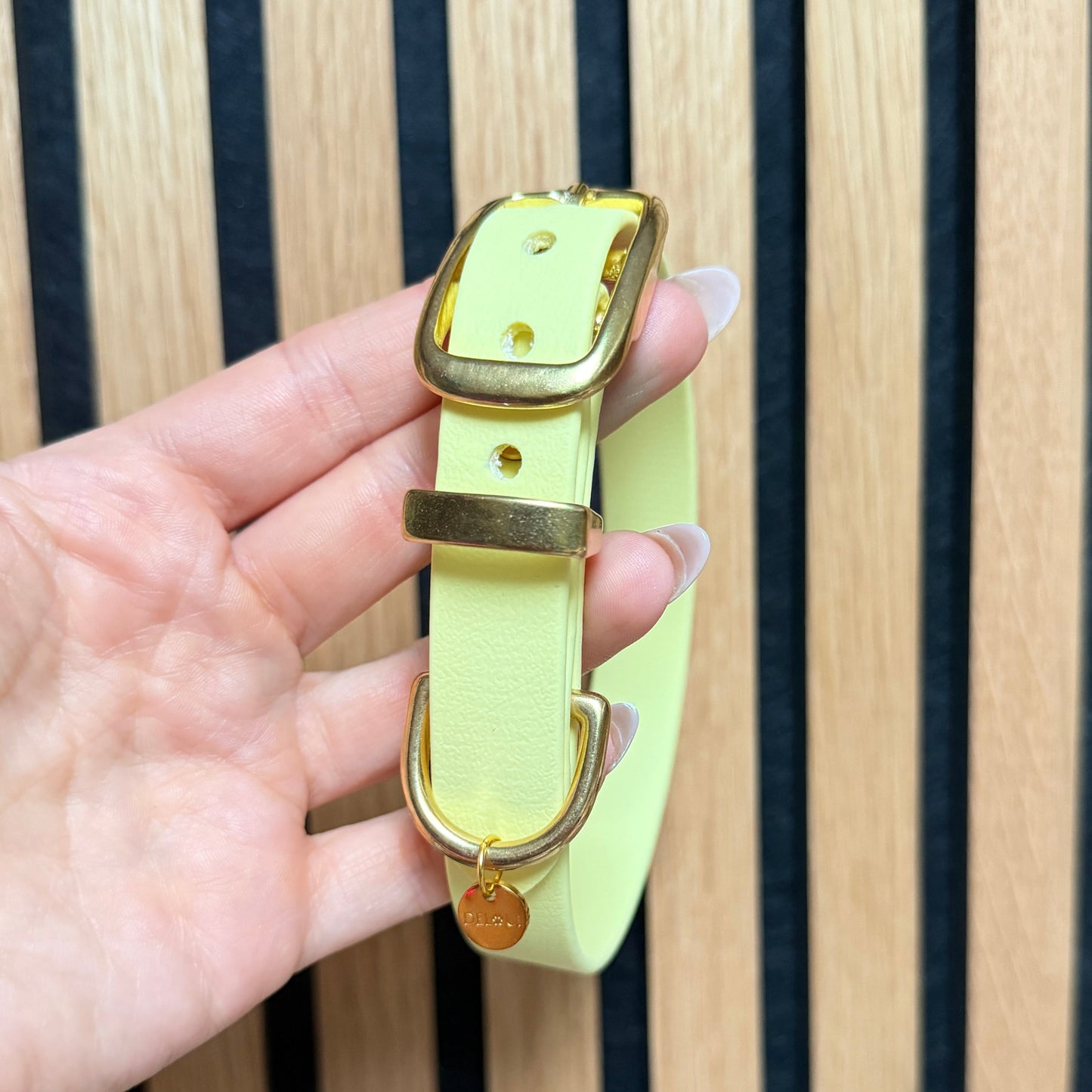 Halsband 'Classic' Pastellgelb | HU 30-36cm