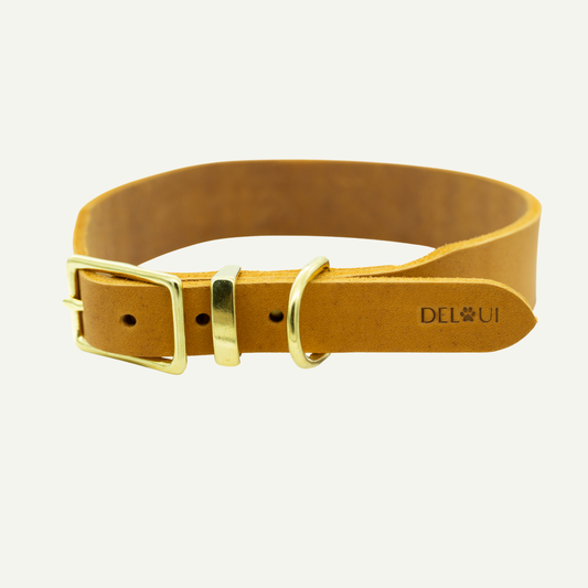 PERSONALISIERBARES FETTLEDERHALSBAND MIT NAME | 30MM