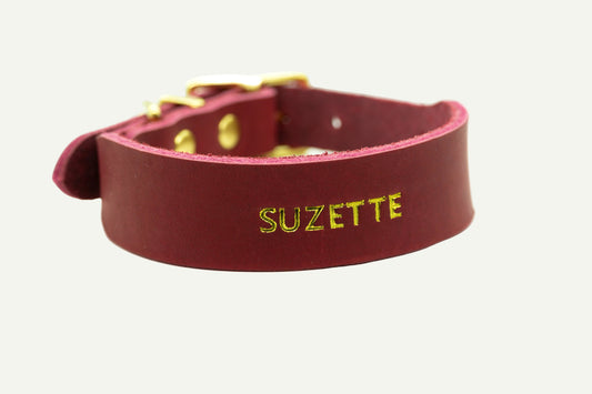 FETTLEDERHALSBAND 'CLASSIC' | PERSONALISIERBAR MIT NAME