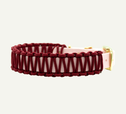 BIOTHANE x PARACORD HALSBAND 'CHERRY BLOSSOM'