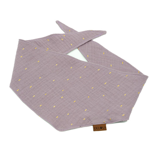 HUNDEHALSTUCH 'GOLDEN STRIPES' - FLIEDER