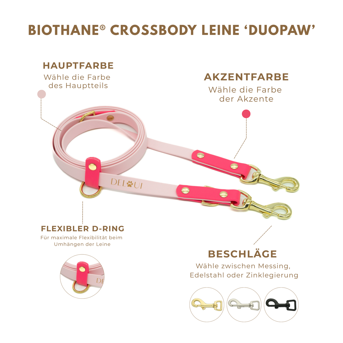 CROSSBODY LEINE AUS BIOTHANE® | DUOPAW