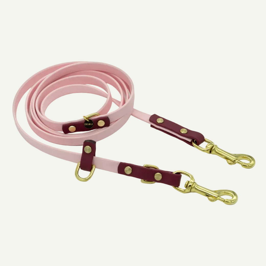 3-FACH VERSTELLBARE LEINE AUS BIOTHANE® | DUOPAW 'CHERRY BLOSSOM'