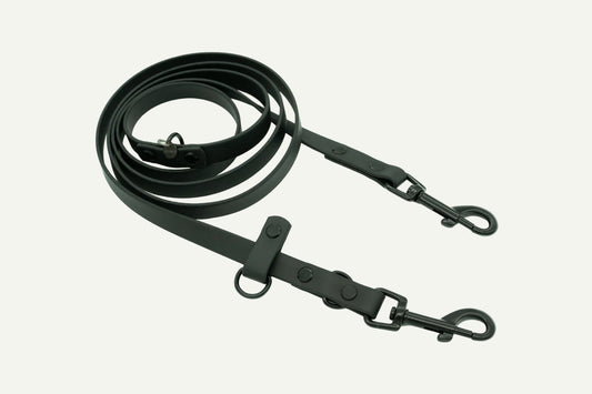 3-FACH VERSTELLBARE LEINE AUS BIOTHANE® | 'ALL BLACK'