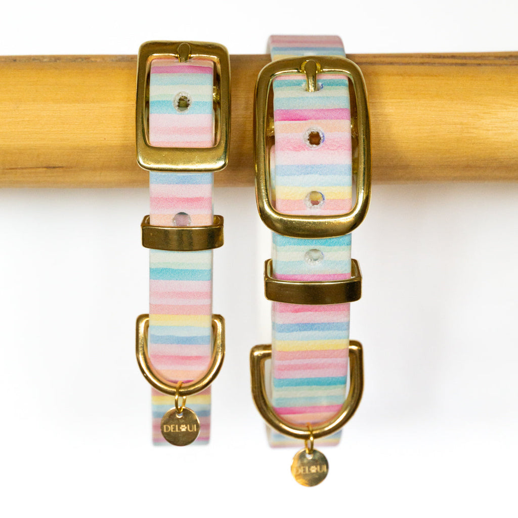 BIOTHANE® HALSBAND 'PASTELL STRIPES' | SPRING COLLECTION