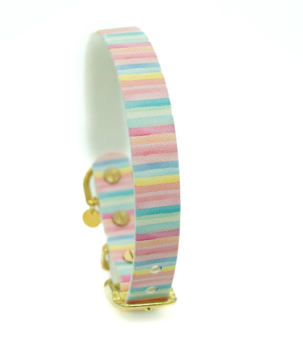 BIOTHANE® HALSBAND 'PASTELL STRIPES' | SPRING COLLECTION