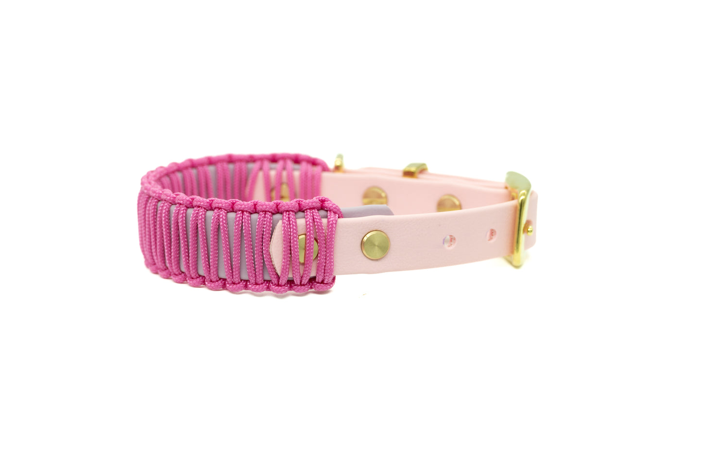 BIOTHANE x PARACORD HALSBAND 'PINK LAVENDER‘