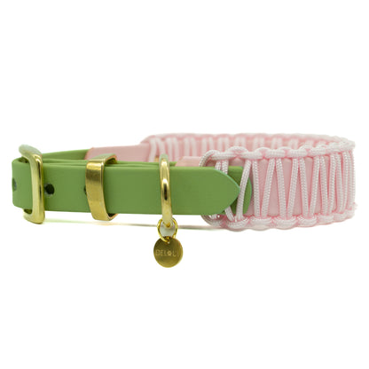 BIOTHANE x PARACORD HALSBAND 'STRAWBERRY MATCHA'