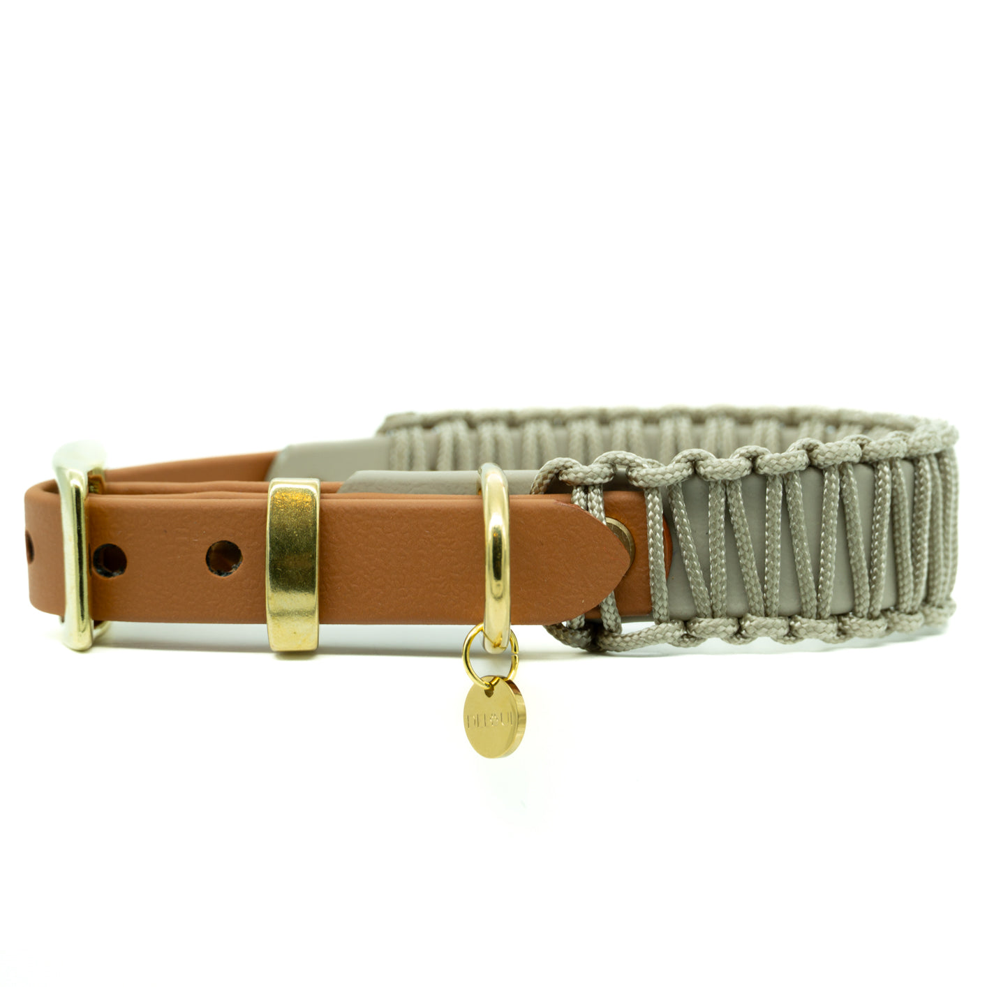 BIOTHANE x PARACORD HALSBAND 'AMBER STONE'