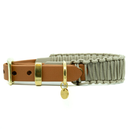 BIOTHANE x PARACORD HALSBAND 'AMBER STONE'