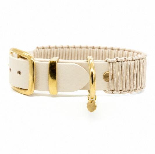 BIOTHANE x PARACORD HALSBAND 'CREAM'